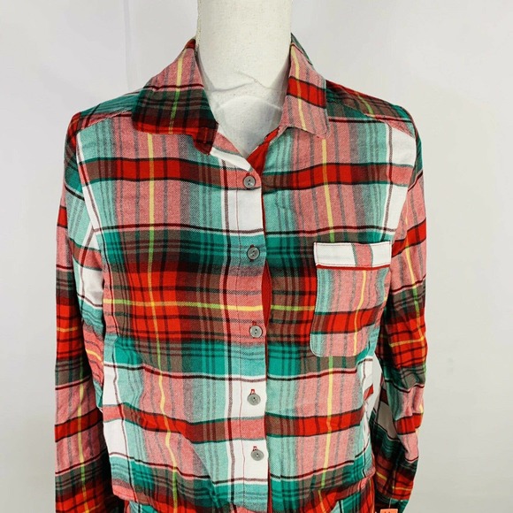 Colsie 2pc Plaid Pajama Set Red Sz Small NWT - Picture 3 of 8